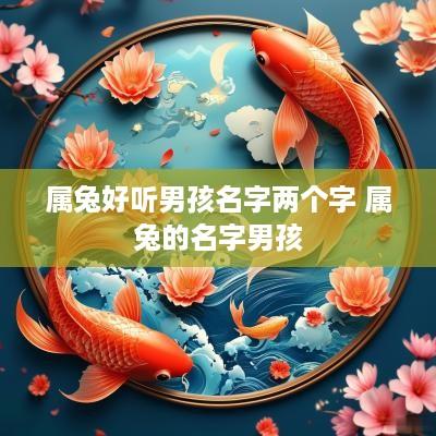 属兔好听男孩名字两个字 属兔的名字男孩