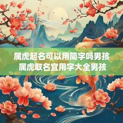 属虎起名可以用简字吗男孩 属虎取名宜用字大全男孩