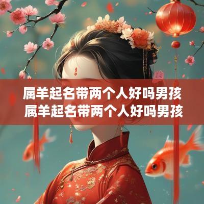 属羊起名带两个人好吗男孩 属羊起名带两个人好吗男孩名字