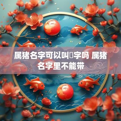 属猪名字可以叫畯字吗 属猪名字里不能带