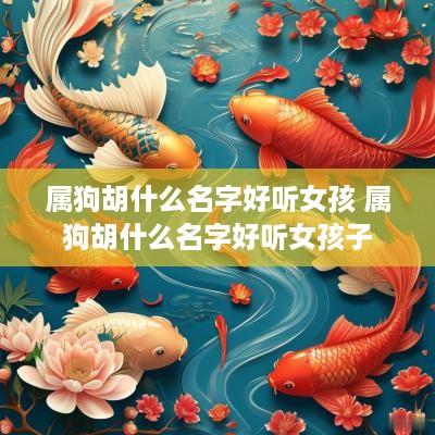 属狗胡什么名字好听女孩 属狗胡什么名字好听女孩子