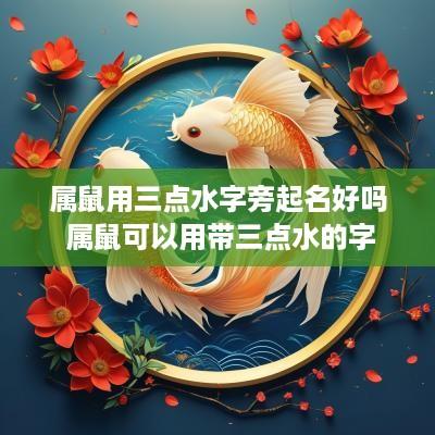 属鼠用三点水字旁起名好吗 属鼠可以用带三点水的字