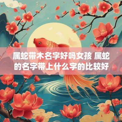 属蛇带木名字好吗女孩 属蛇的名字带上什么字的比较好属木