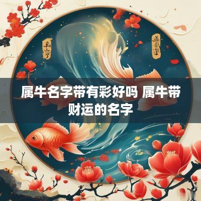 属牛名字带有彩好吗 属牛带财运的名字