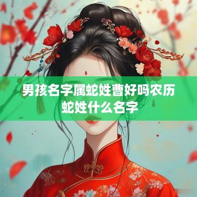 男孩名字属蛇姓曹好吗农历 蛇姓什么名字
