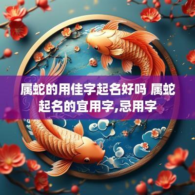 属蛇的用佳字起名好吗 属蛇起名的宜用字,忌用字