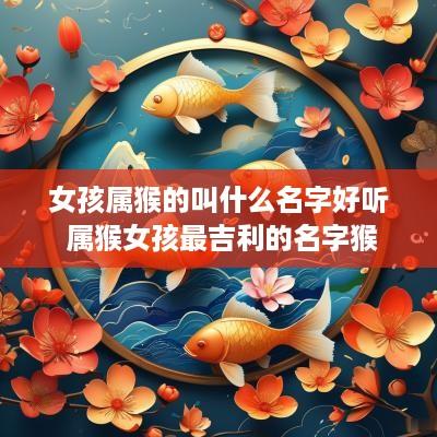 女孩属猴的叫什么名字好听 属猴女孩最吉利的名字猴