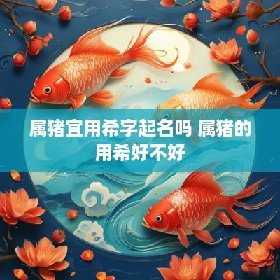 属猪宜用希字起名吗 属猪的用希好不好