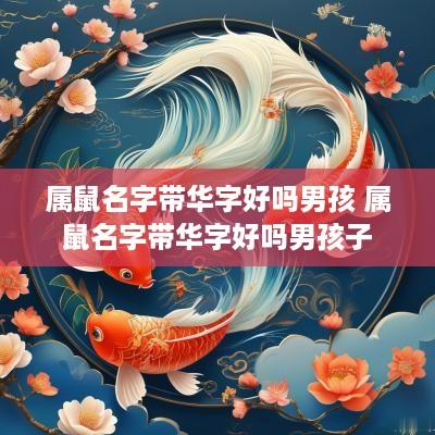 属鼠名字带华字好吗男孩 属鼠名字带华字好吗男孩子