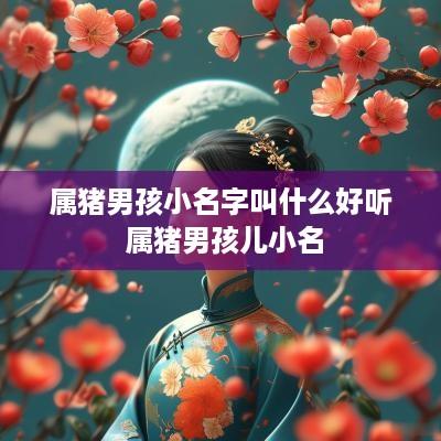 属猪男孩小名字叫什么好听 属猪男孩儿小名