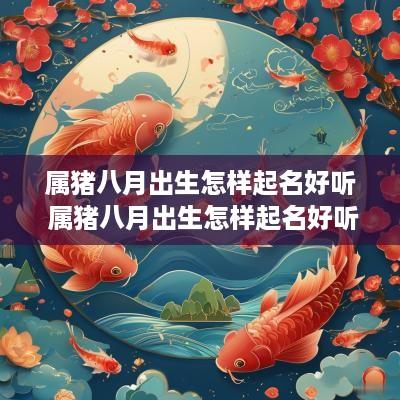 属猪八月出生怎样起名好听 属猪八月出生怎样起名好听点