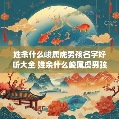 姓余什么峻属虎男孩名字好听大全 姓余什么峻属虎男孩名字好听大全四个字
