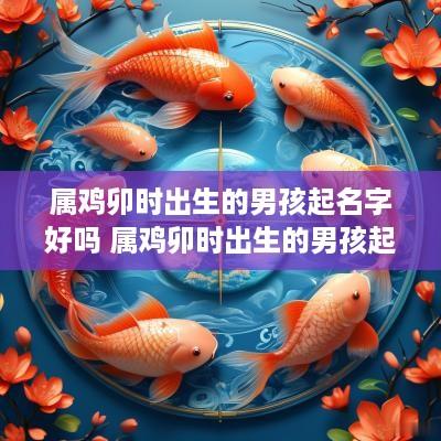 属鸡卯时出生的男孩起名字好吗 属鸡卯时出生的男孩起名字好吗