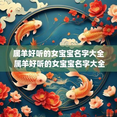属羊好听的女宝宝名字大全 属羊好听的女宝宝名字大全洋气
