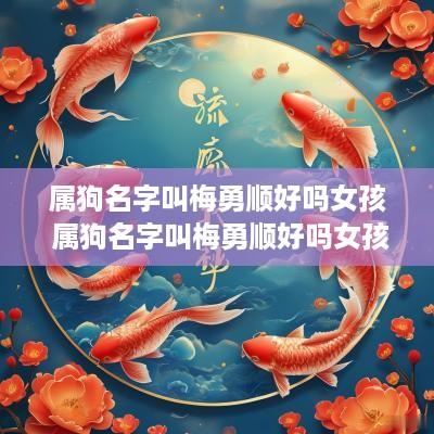 属狗名字叫梅勇顺好吗女孩 属狗名字叫梅勇顺好吗女孩子