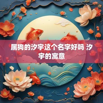 属狗的汐宇这个名字好吗 汐宇的寓意