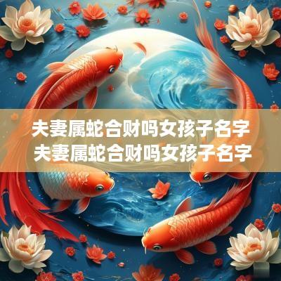 夫妻属蛇合财吗女孩子名字 夫妻属蛇合财吗女孩子名字叫什么