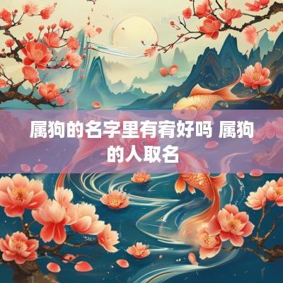 属狗的名字里有宥好吗 属狗的人取名