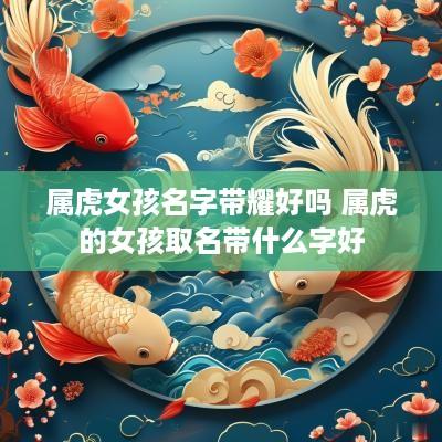 属虎女孩名字带耀好吗 属虎的女孩取名带什么字好