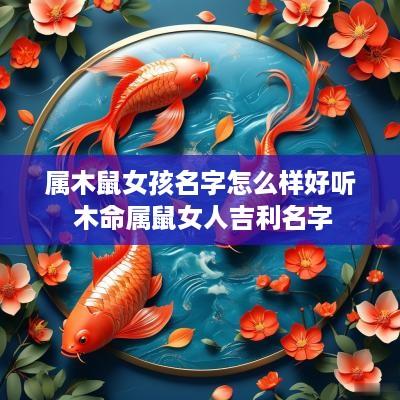 属木鼠女孩名字怎么样好听 木命属鼠女人吉利名字