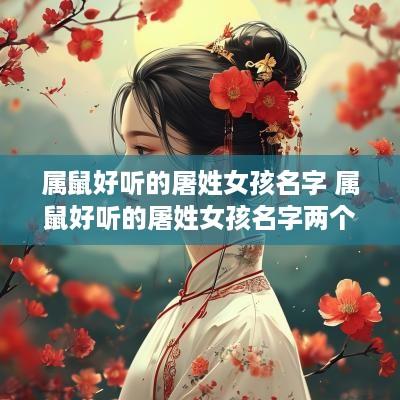 属鼠好听的屠姓女孩名字 属鼠好听的屠姓女孩名字两个字
