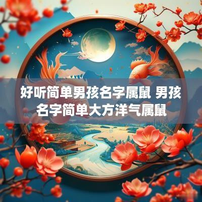 好听简单男孩名字属鼠 男孩名字简单大方洋气属鼠