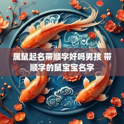 属鼠起名带顺字好吗男孩 带顺字的鼠宝宝名字