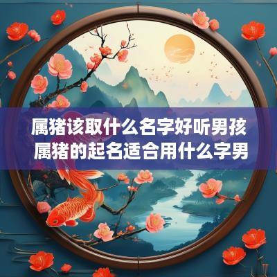 属猪该取什么名字好听男孩 属猪的起名适合用什么字男孩