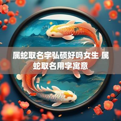 属蛇取名字弘硕好吗女生 属蛇取名用字寓意