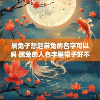 属兔子想起带兔的名字可以吗 属兔的人名字里带子好不好