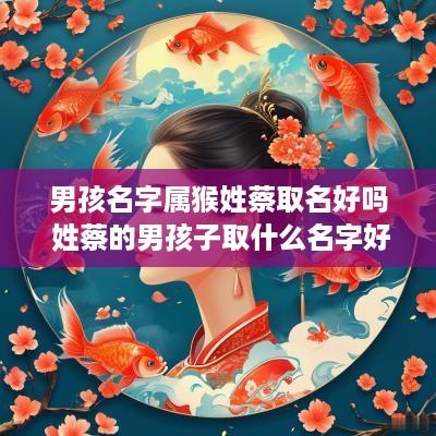 男孩名字属猴姓蔡取名好吗 姓蔡的男孩子取什么名字好