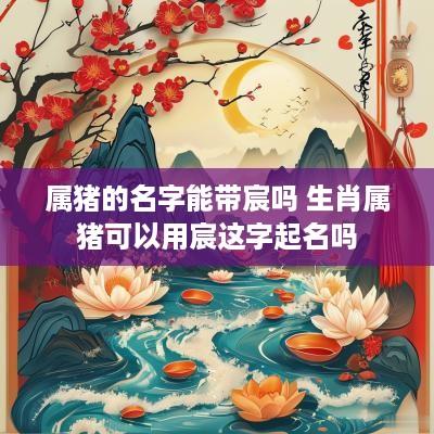属猪的名字能带宸吗 生肖属猪可以用宸这字起名吗