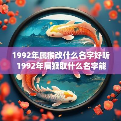 1992年属猴改什么名字好听 1992年属猴取什么名字能发财