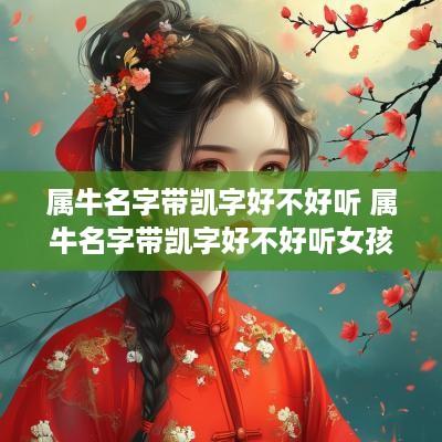 属牛名字带凯字好不好听 属牛名字带凯字好不好听女孩