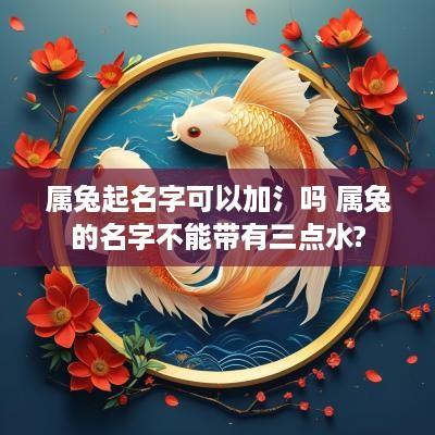 属兔起名字可以加氵吗 属兔的名字不能带有三点水?