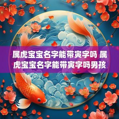 属虎宝宝名字能带寅字吗 属虎宝宝名字能带寅字吗男孩
