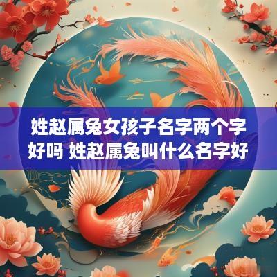 姓赵属兔女孩子名字两个字好吗 姓赵属兔叫什么名字好?
