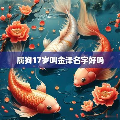 属狗17岁叫金泽名字好吗