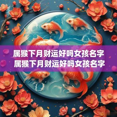 属猴下月财运好吗女孩名字 属猴下月财运好吗女孩名字叫什么