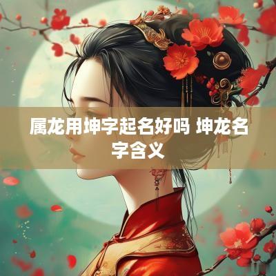 属龙用坤字起名好吗 坤龙名字含义