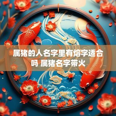 属猪的人名字里有熔字适合吗 属猪名字带火