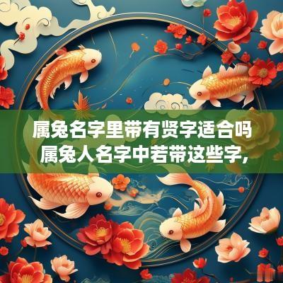 属兔名字里带有贤字适合吗 属兔人名字中若带这些字,一生大富大贵