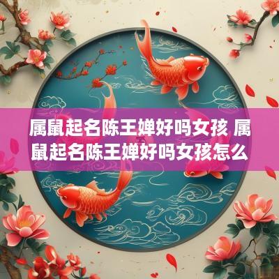 属鼠起名陈王婵好吗女孩 属鼠起名陈王婵好吗女孩怎么样