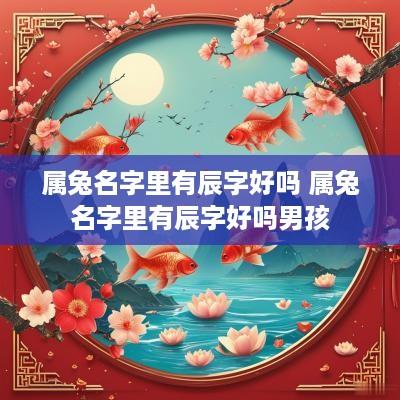 属兔名字里有辰字好吗 属兔名字里有辰字好吗男孩