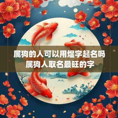 属狗的人可以用煜字起名吗 属狗人取名最旺的字