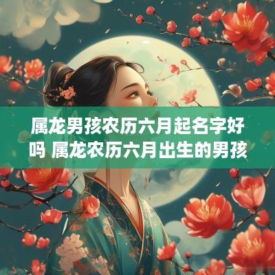 属龙男孩农历六月起名字好吗 属龙农历六月出生的男孩怎样
