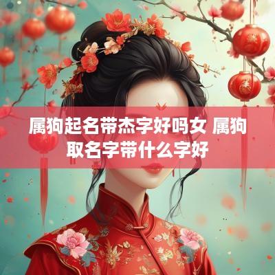 属狗起名带杰字好吗女 属狗取名字带什么字好