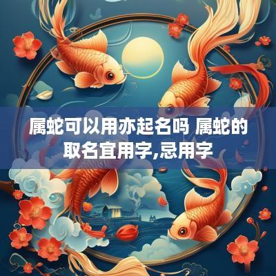 属蛇可以用亦起名吗 属蛇的取名宜用字,忌用字