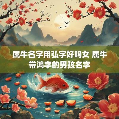 属牛名字用弘字好吗女 属牛带鸿字的男孩名字