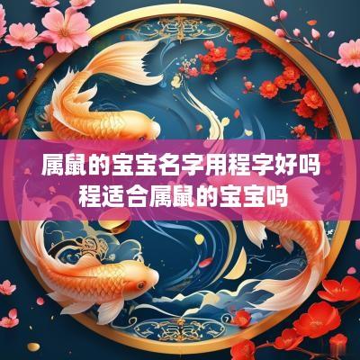 属鼠的宝宝名字用程字好吗 程适合属鼠的宝宝吗
